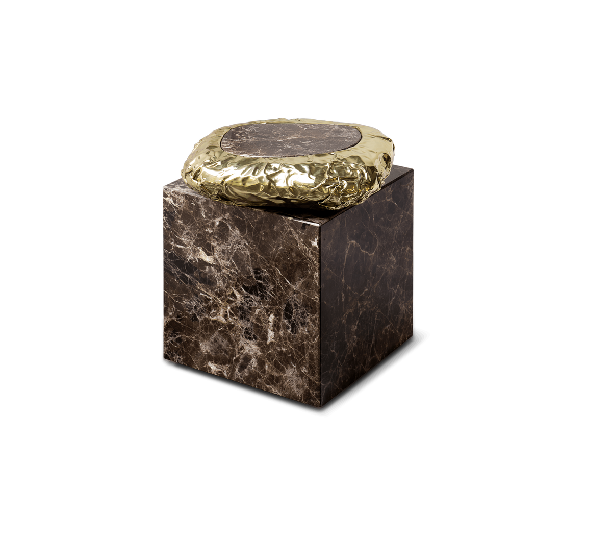 Stonehenge Emperador Side Table by Boca do Lobo