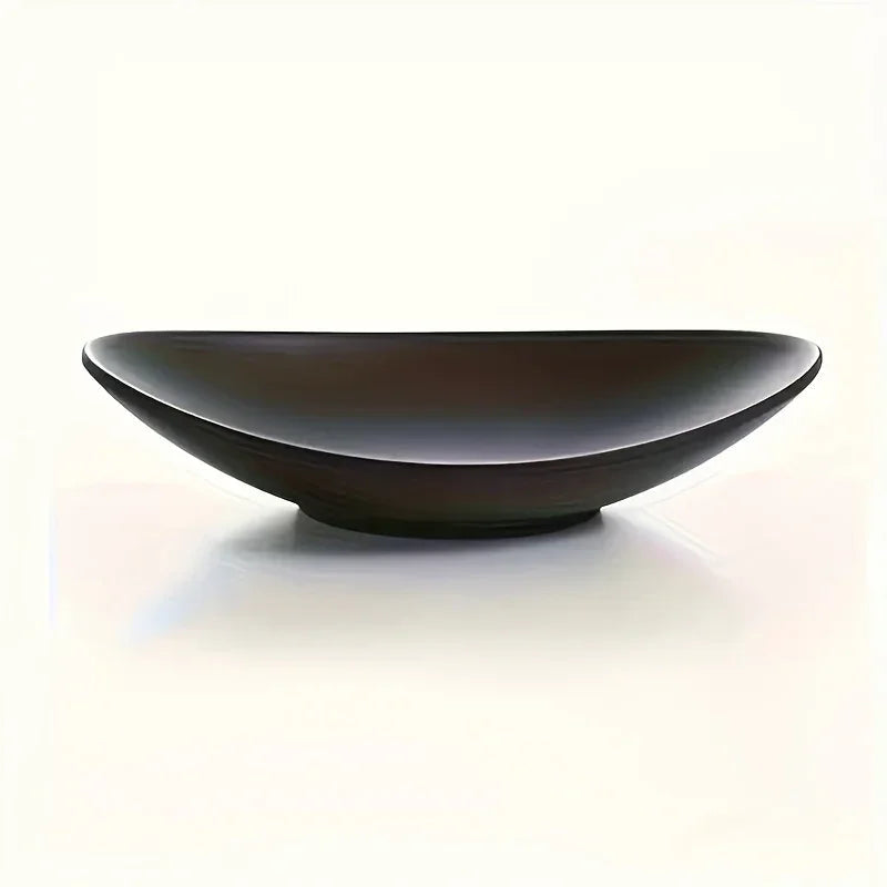 Storage Box - Melamine Black Oval