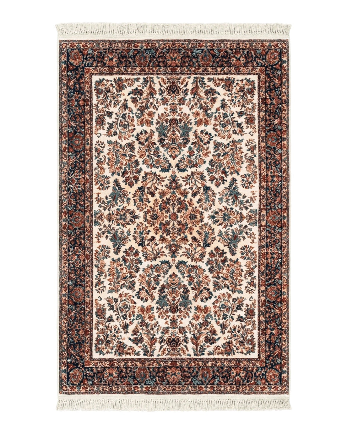 Karastan Rug 5.9 x 9 Ivory Sarouk #760, Vintage Wool Original Collection 700 Series, Discontinued - Jewel Rugs