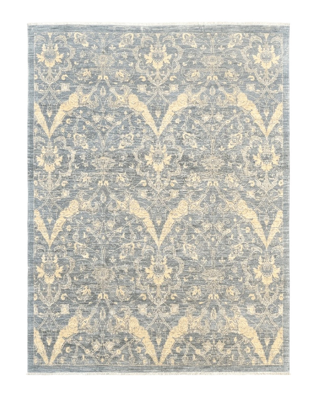 Contemporary Pakistani Rug 5 x 6.6, Handmade Floral Wool Rug, Spanish Pattern - Jewel Rugs
