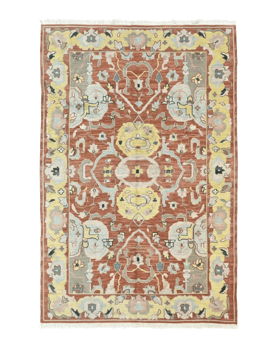 Turkish Flatweave Kilim Rug 4x6, Geometric Wool Handmade Carpet, Vintage - Jewel Rugs