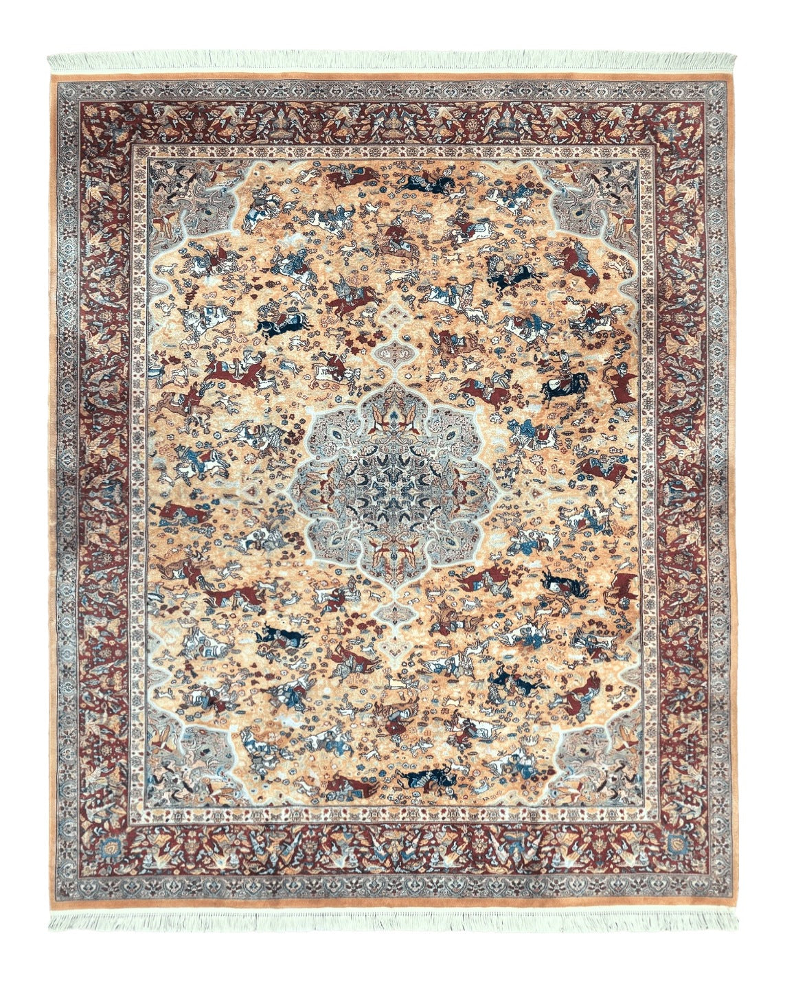 Karastan Rug 10x14 - Persian Hunting #723 - Wool Pile, Vintage - Jewel Rugs