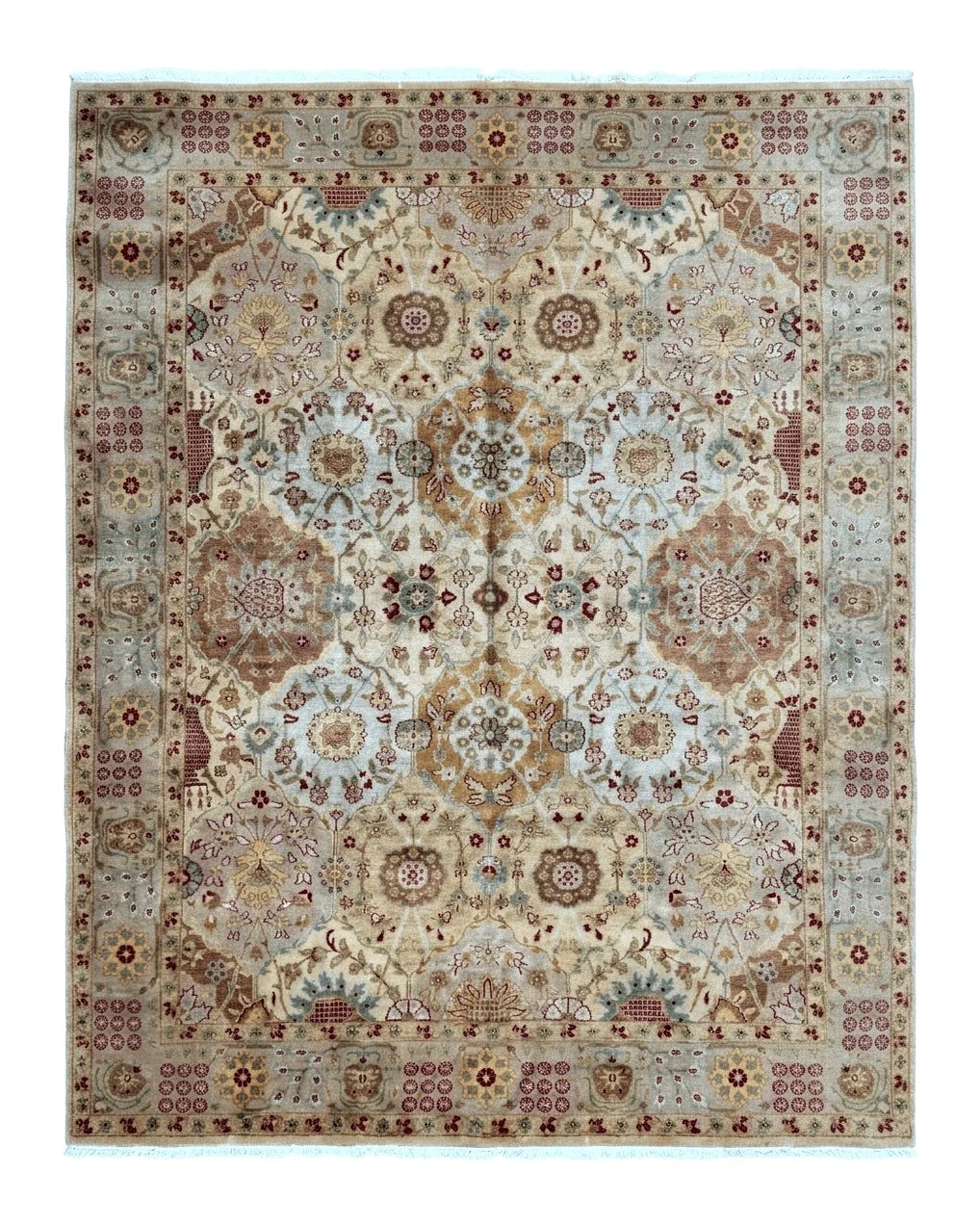 Indo Persian Rug 8x10, Indian Rug, Soft Wool Rug, Oushak Style Rug, Handmade Rug - Jewel Rugs