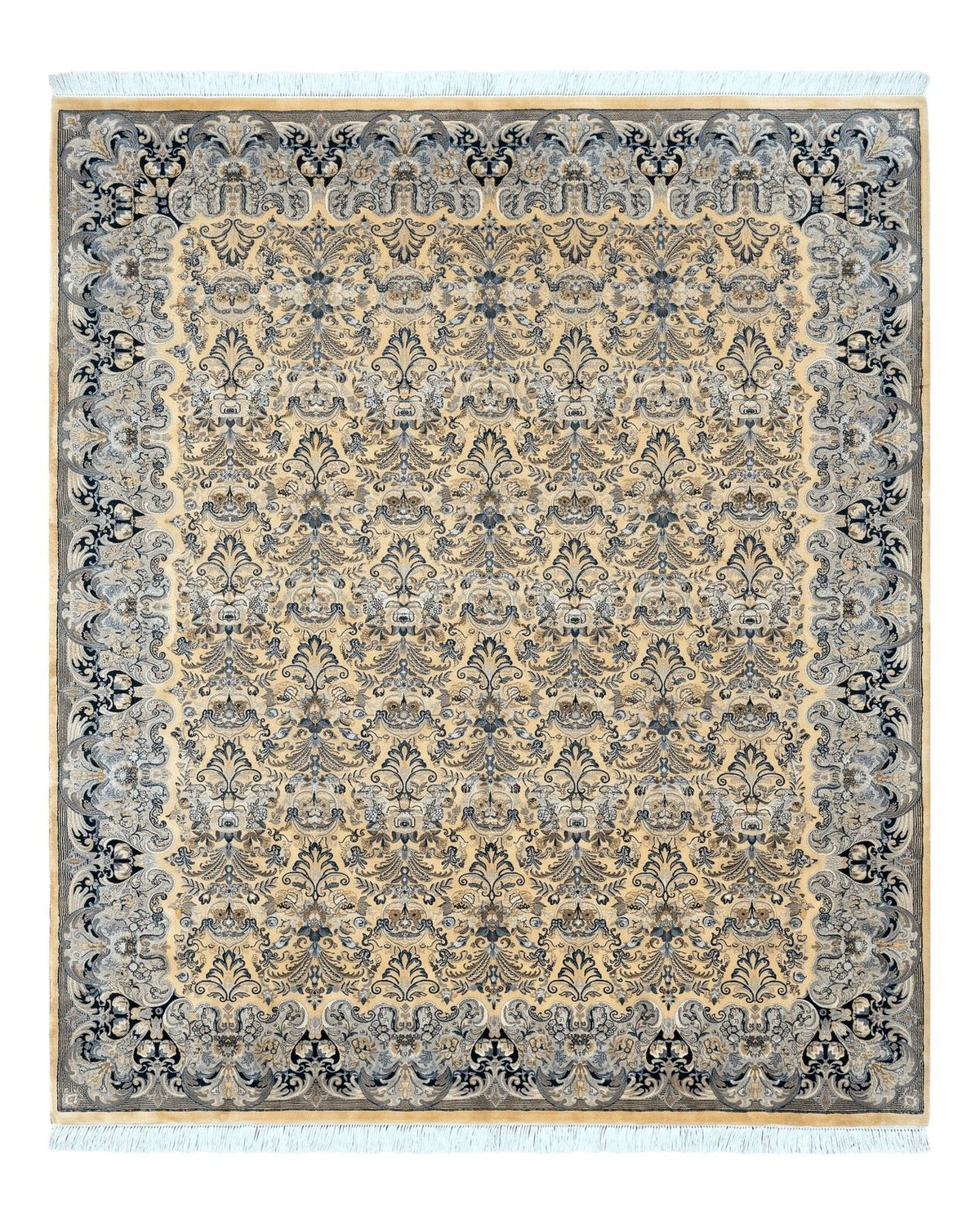 Pak Persian Rug 8x10, Allover Pattern, Fine 225 KPSI, Cream - Jewel Rugs
