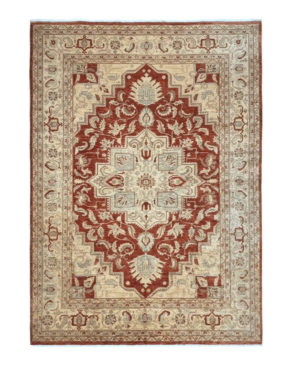 Turkish Heriz Serapi Rug 9x13, Geometric Medallion - Jewel Rugs