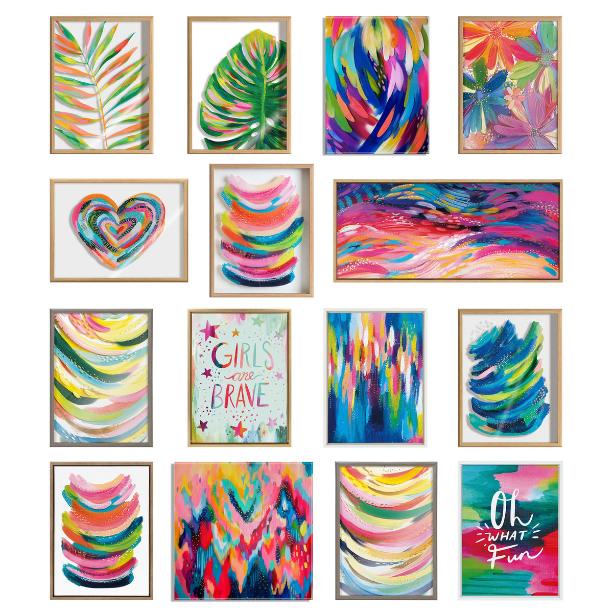 Sylvie EV Brushstroke 128 Framed Canvas by Jessi Raulet of Ettavee
