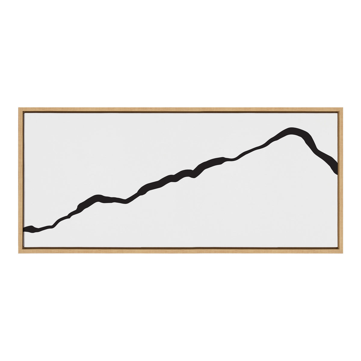 Sylvie Elevated Abstract Minimalist Mountain Landscape Framed Canvas by The Creative Bunch Studio