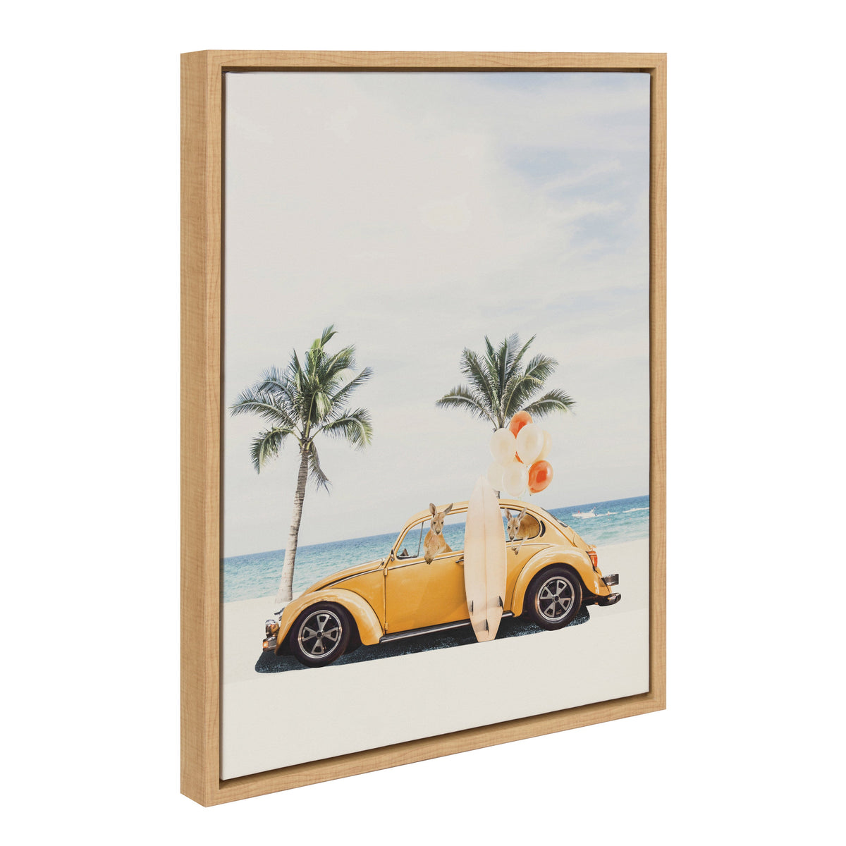 Sylvie Kangaroo Summer Adventures Framed Canvas by July Art Prints