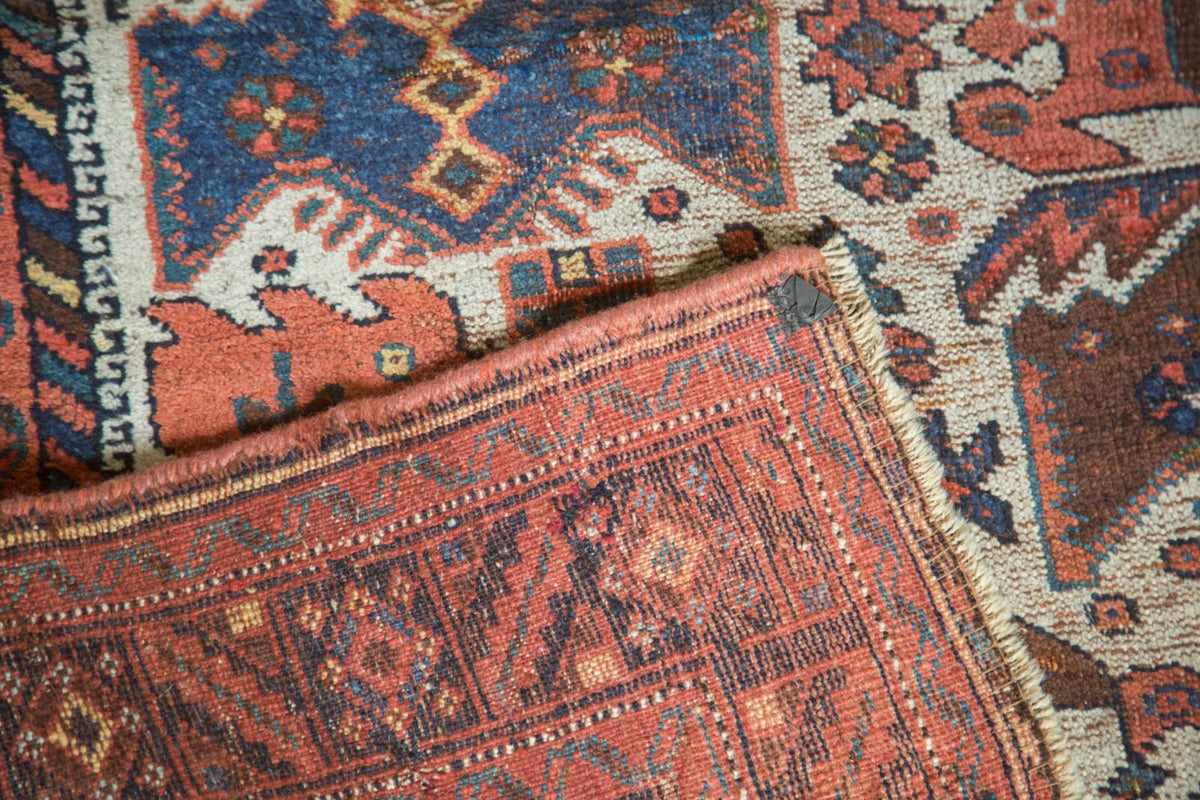 4x4.5 Antique Afshar Square Rug