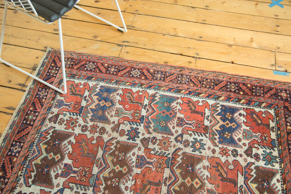 4x4.5 Antique Afshar Square Rug