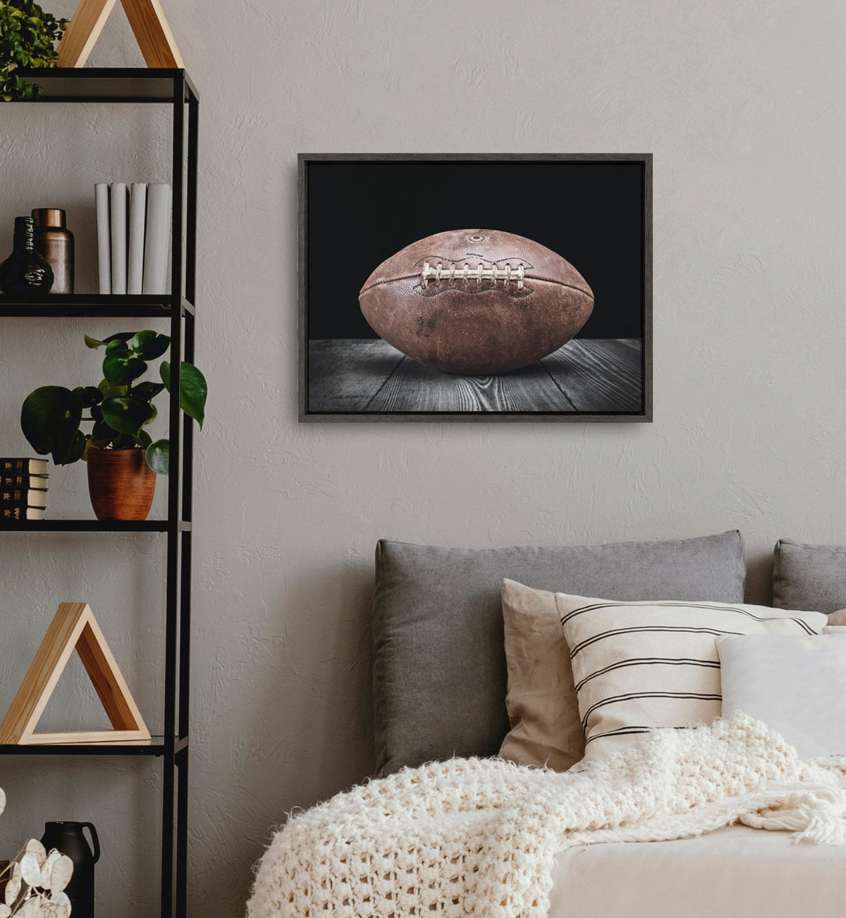 Sylvie Vintage Football Framed Canvas By Shawn St. Peter