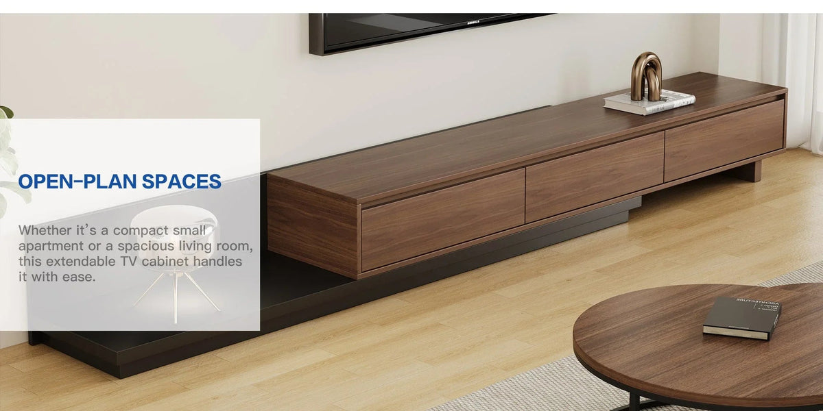 TV Cabinet - Adjustable Walnut Large