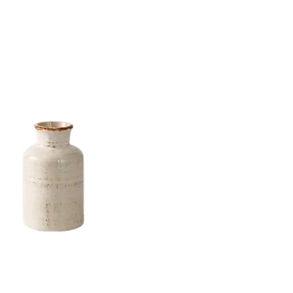 Vase - Decorative Ceramic Beige Brown Tabletop
