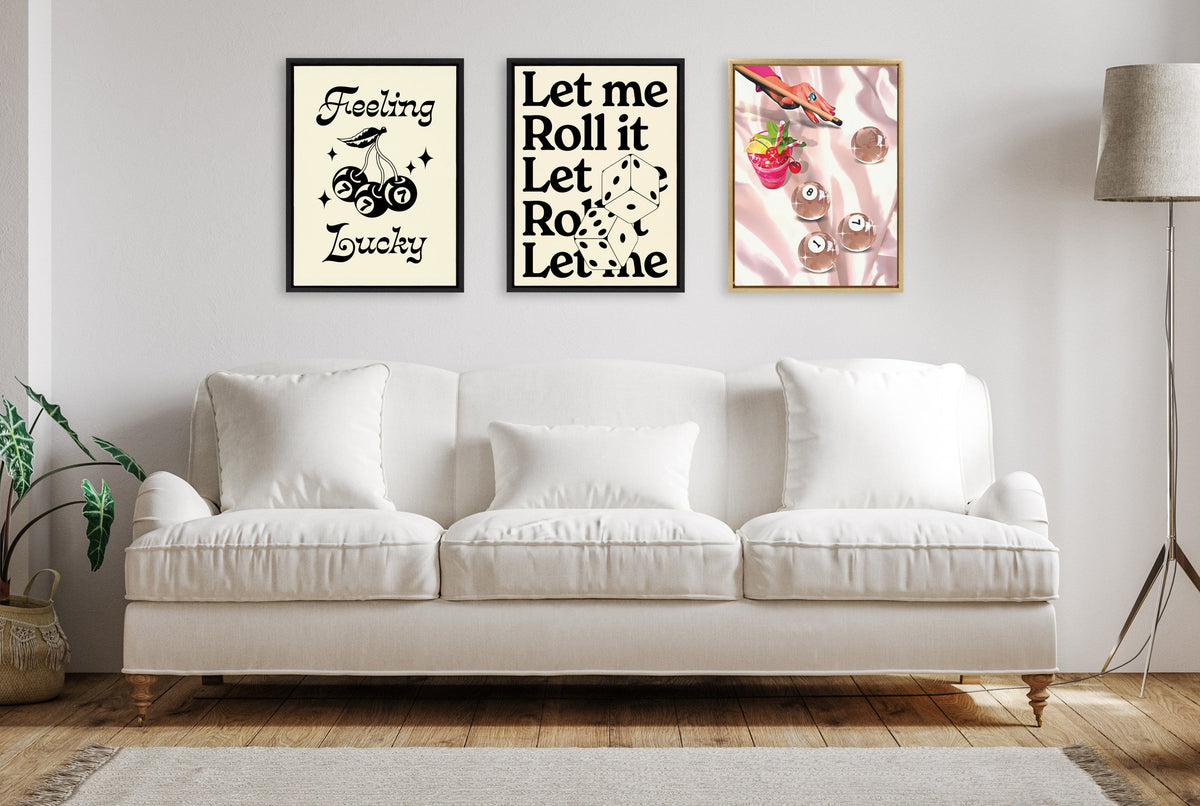 Sylvie Feeling Lucky Cherries Framed Canvas by Alli Standefer