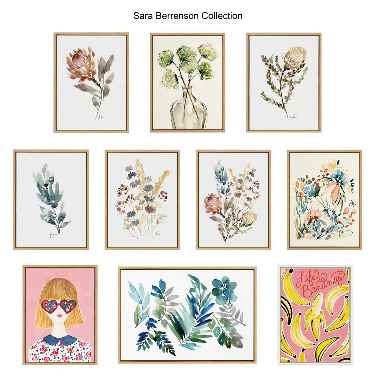 Sylvie Wild Salvia Framed Canvas by Sara Berrenson