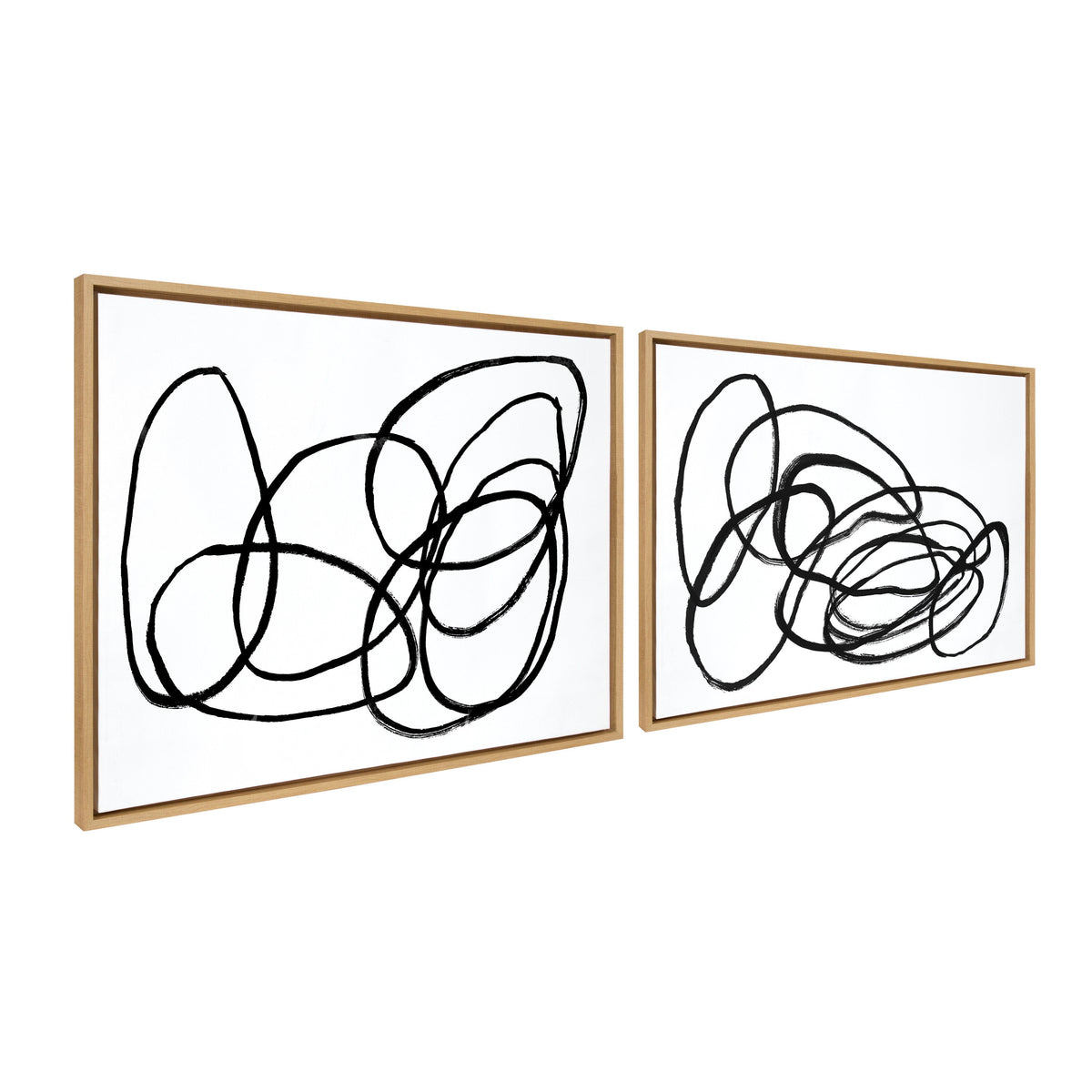 Sylvie Ring of Light and Ring of Light 2 Framed Canvas Art Set by Nikki Chu