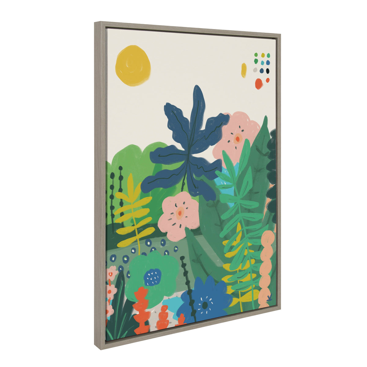 Sylvie Zen Garden 1 Framed Canvas by Kelly Knaga