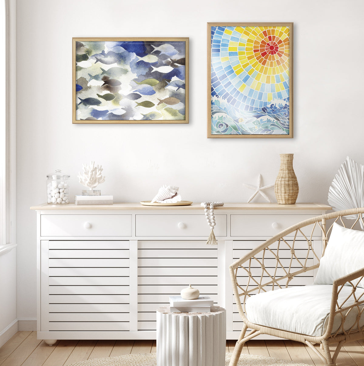 Blake Concurrent Framed Printed Glass by Janet Meinke-Lau