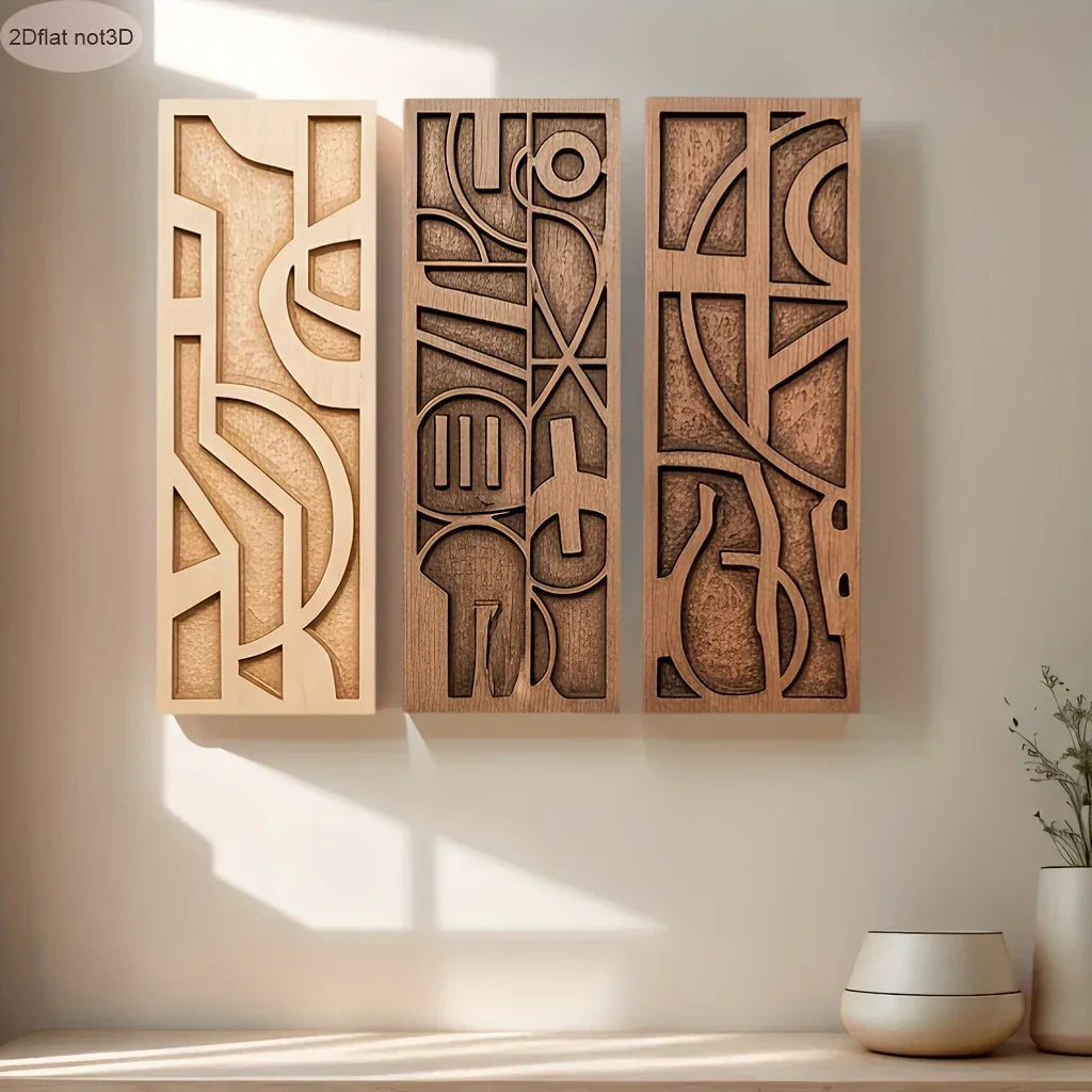 Wall Art - Geometric Wooden 3D