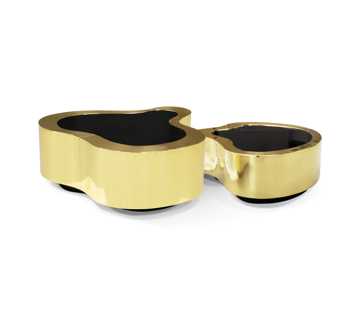 Wave Hammered Brass Center Table by Boca do Lobo