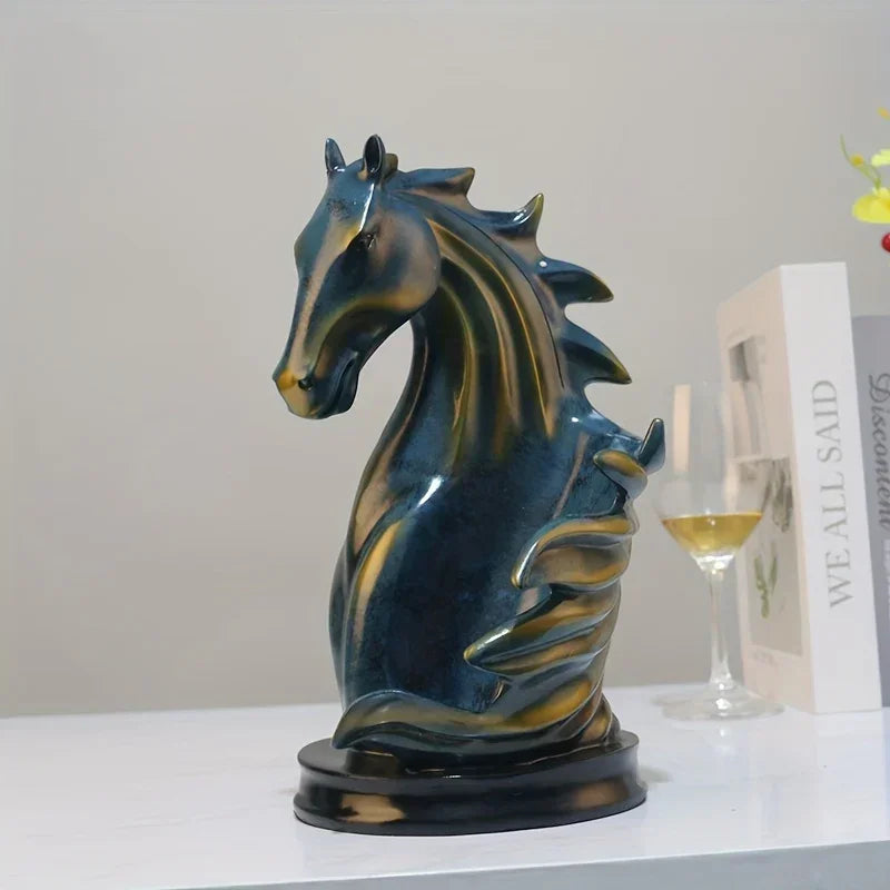 Wine Rack - Modern Horse Head Wooden
