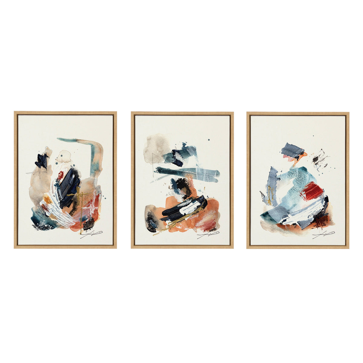 Sylvie By The Fireplace Series Framed Canvas Art Set by Xizhou Xie