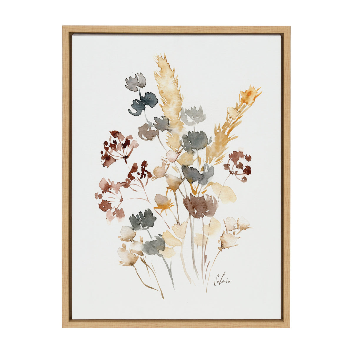 Sylvie Wild Salvia Framed Canvas by Sara Berrenson