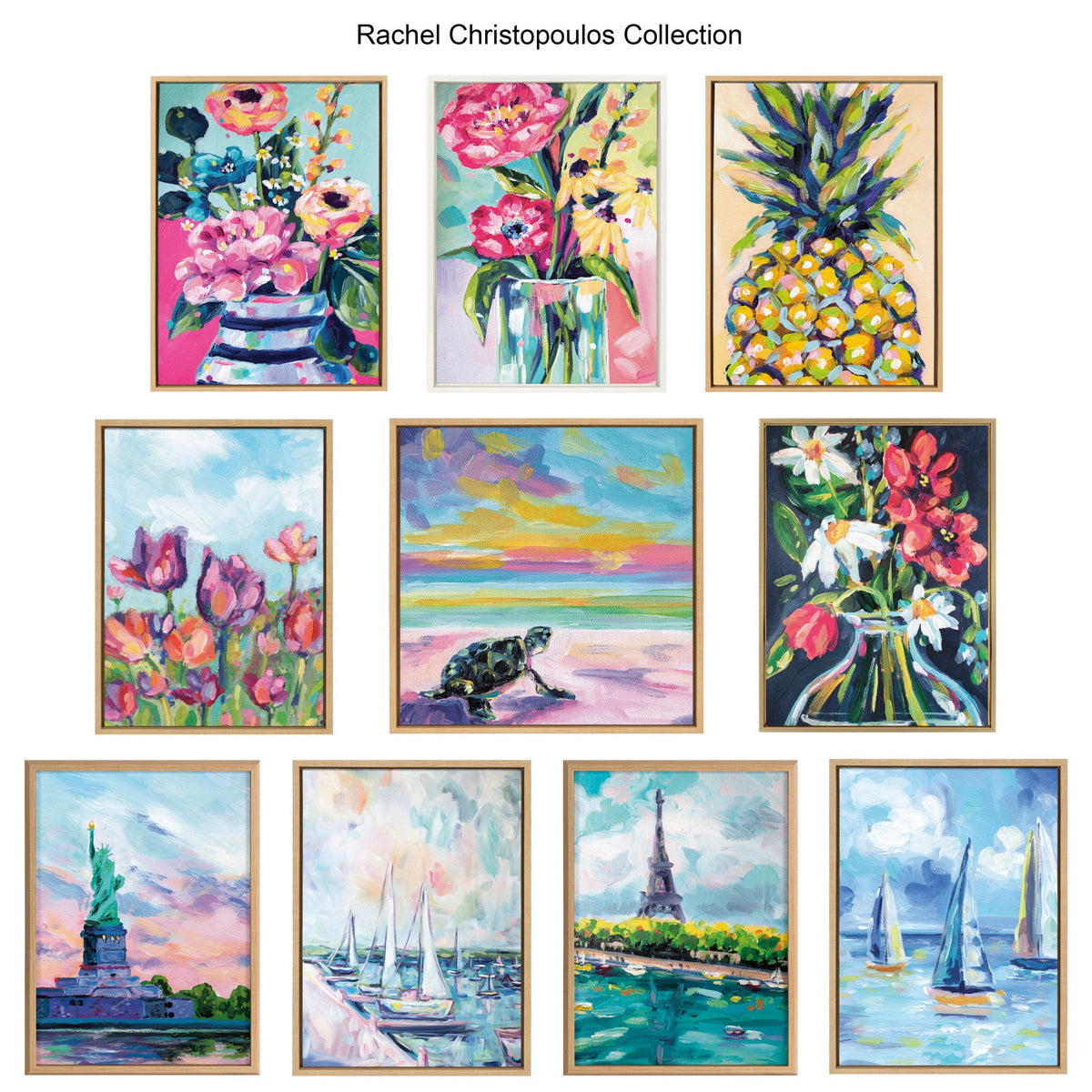 Sylvie Spring Framed Canvas by Rachel Christopoulos