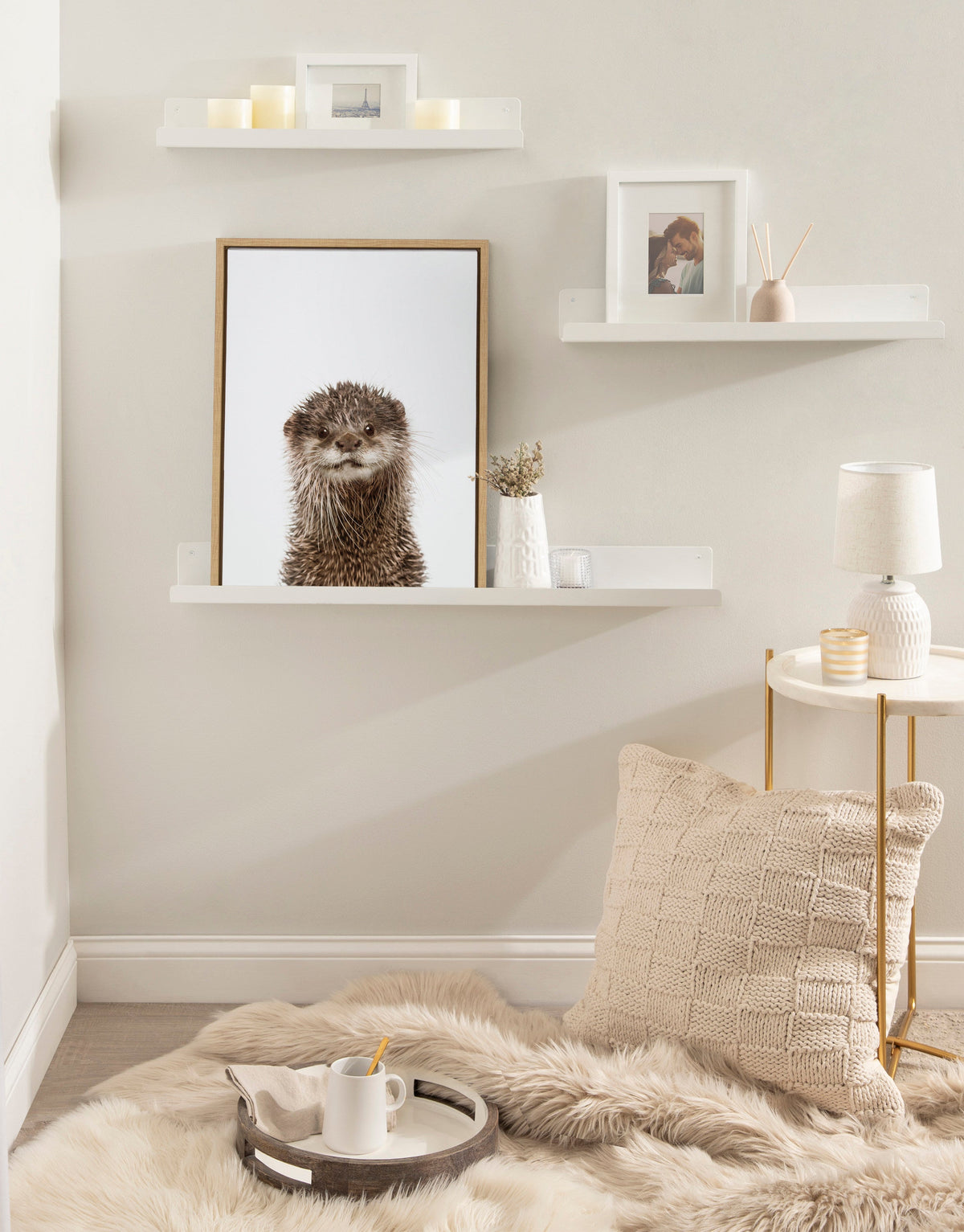 Sylvie Animal Studio Otter Framed Canvas by Amy Peterson Art Studio