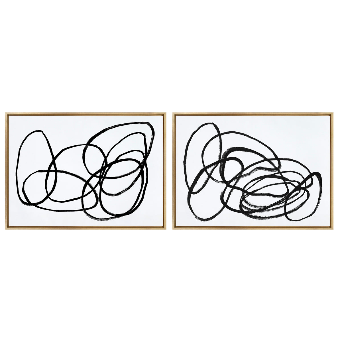 Sylvie Ring of Light and Ring of Light 2 Framed Canvas Art Set by Nikki Chu