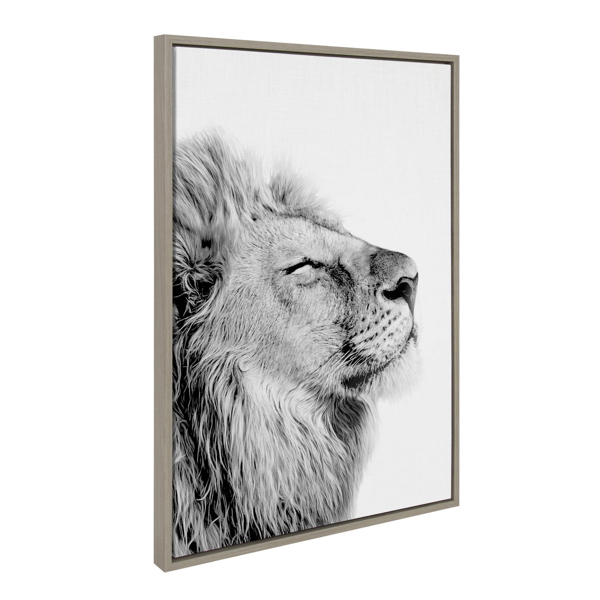 Sylvie Lion Self Actualizing Framed Canvas by Amy Peterson Art Studio