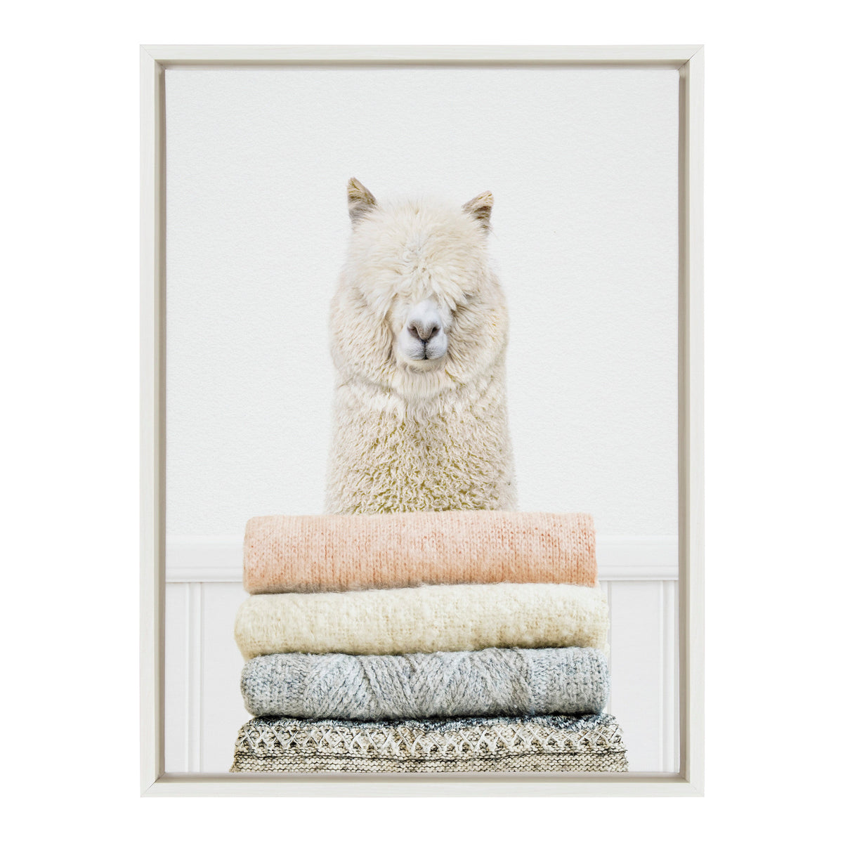 Sylvie Fold Alpaca Framed Canvas by Amy Peterson Art Studio