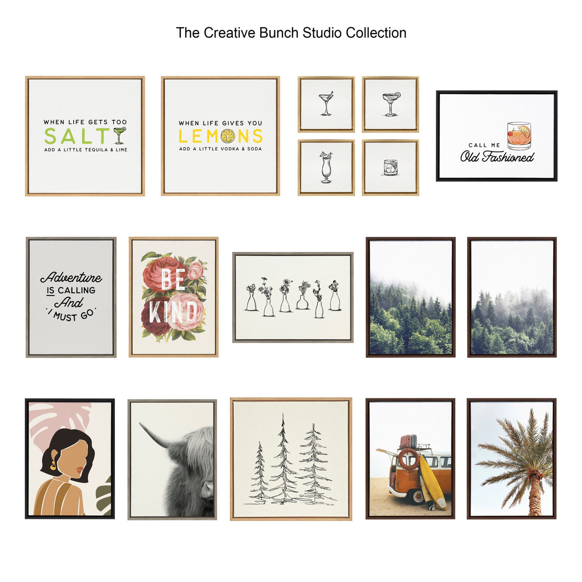 Sylvie Surfboard Paradise Framed Canvas Set by The Creative Bunch Studio