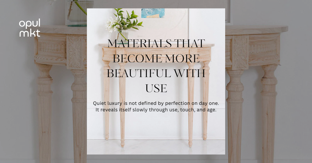 Materials That Become More Beautiful With Use: The Allure of Quiet Luxury Furniture