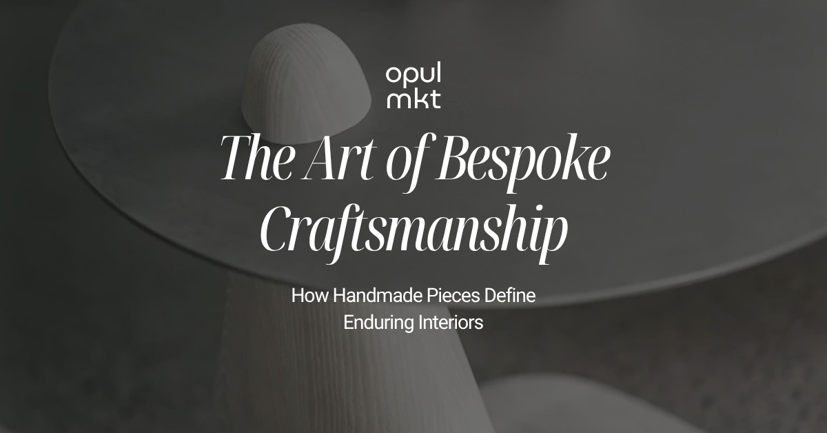 The Art of Bespoke Craftsmanship: How Handmade Pieces Define Enduring Interiors