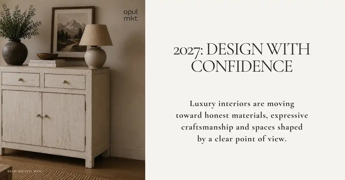 2027 interior design trends: Project Confidence for Luxury Spaces