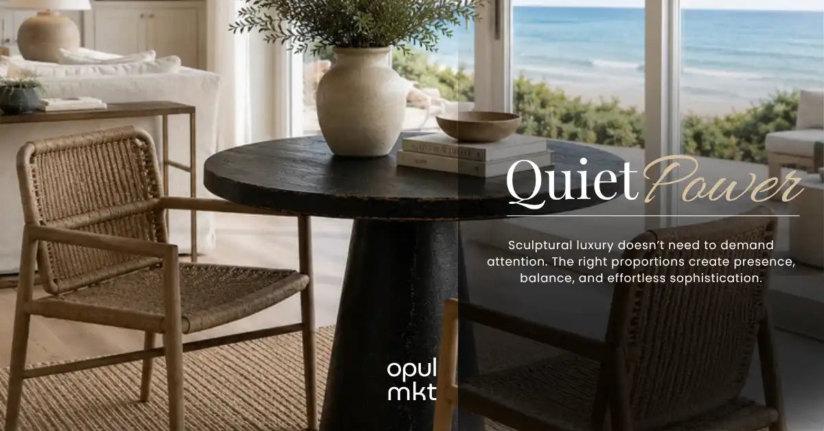 Sculptural luxury furniture: The Quiet Power of Well-Proportioned Pieces