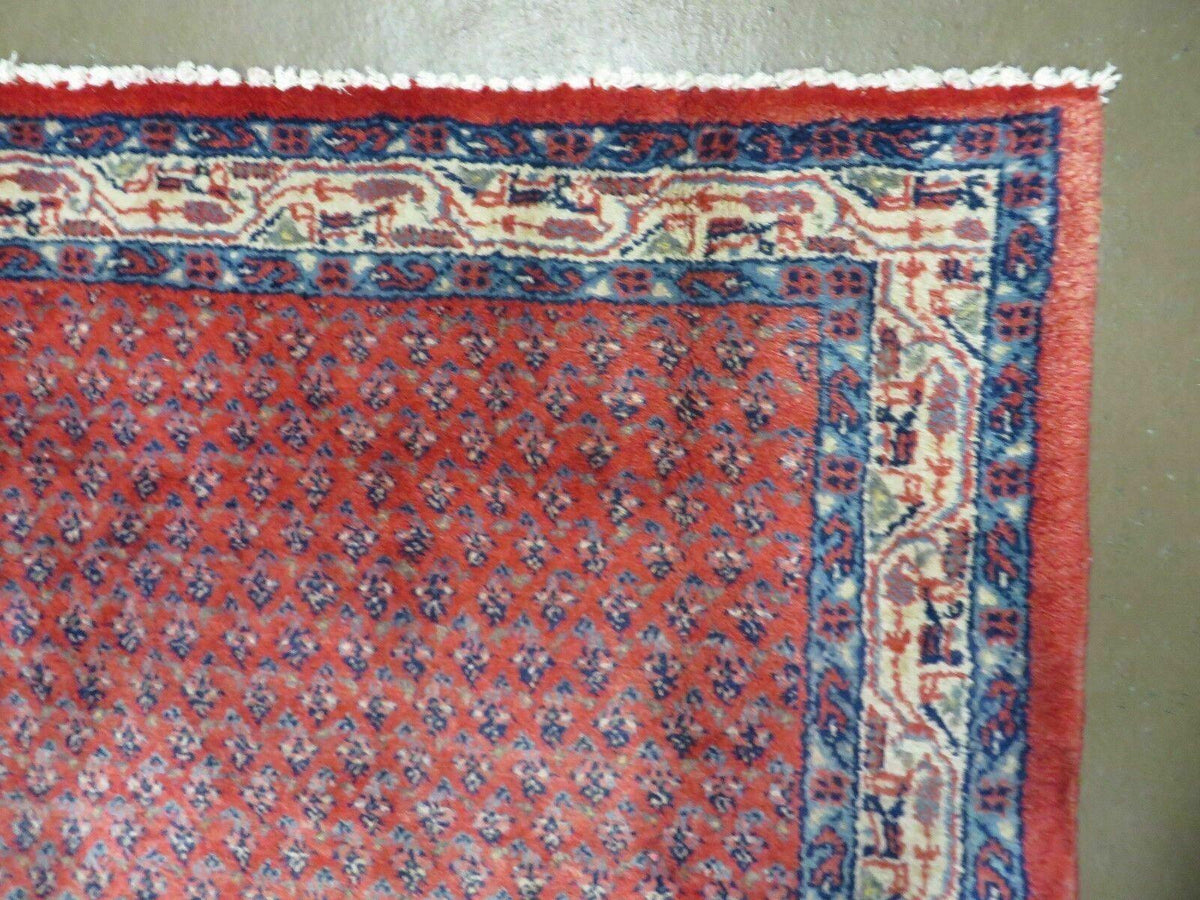 Antique Persian Seraband Runner 3.7 x 11 - Red, Wool, Mir Pattern - Jewel Rugs, view 8