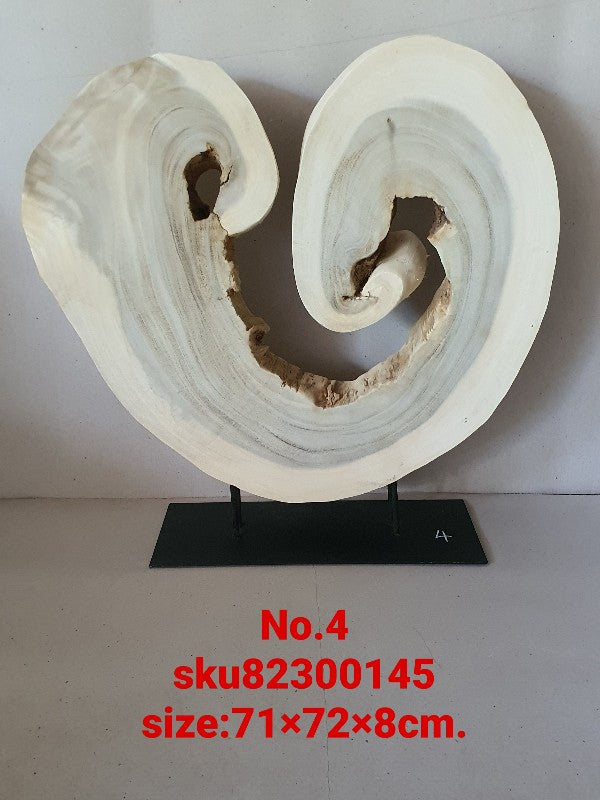 25-30 Inches High Artistic Wooden Slice with Iron Stand Large(Size Vary)