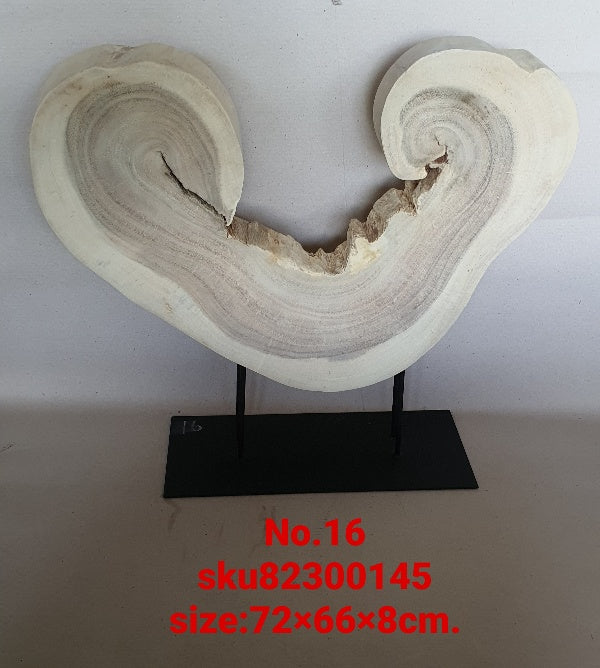 25-30 Inches High Artistic Wooden Slice with Iron Stand Large(Size Vary)