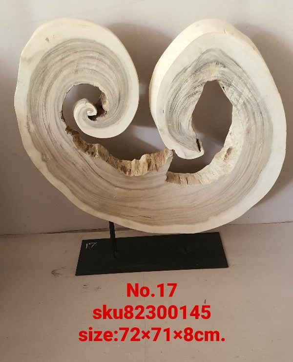 25-30 Inches High Artistic Wooden Slice with Iron Stand Large(Size Vary)