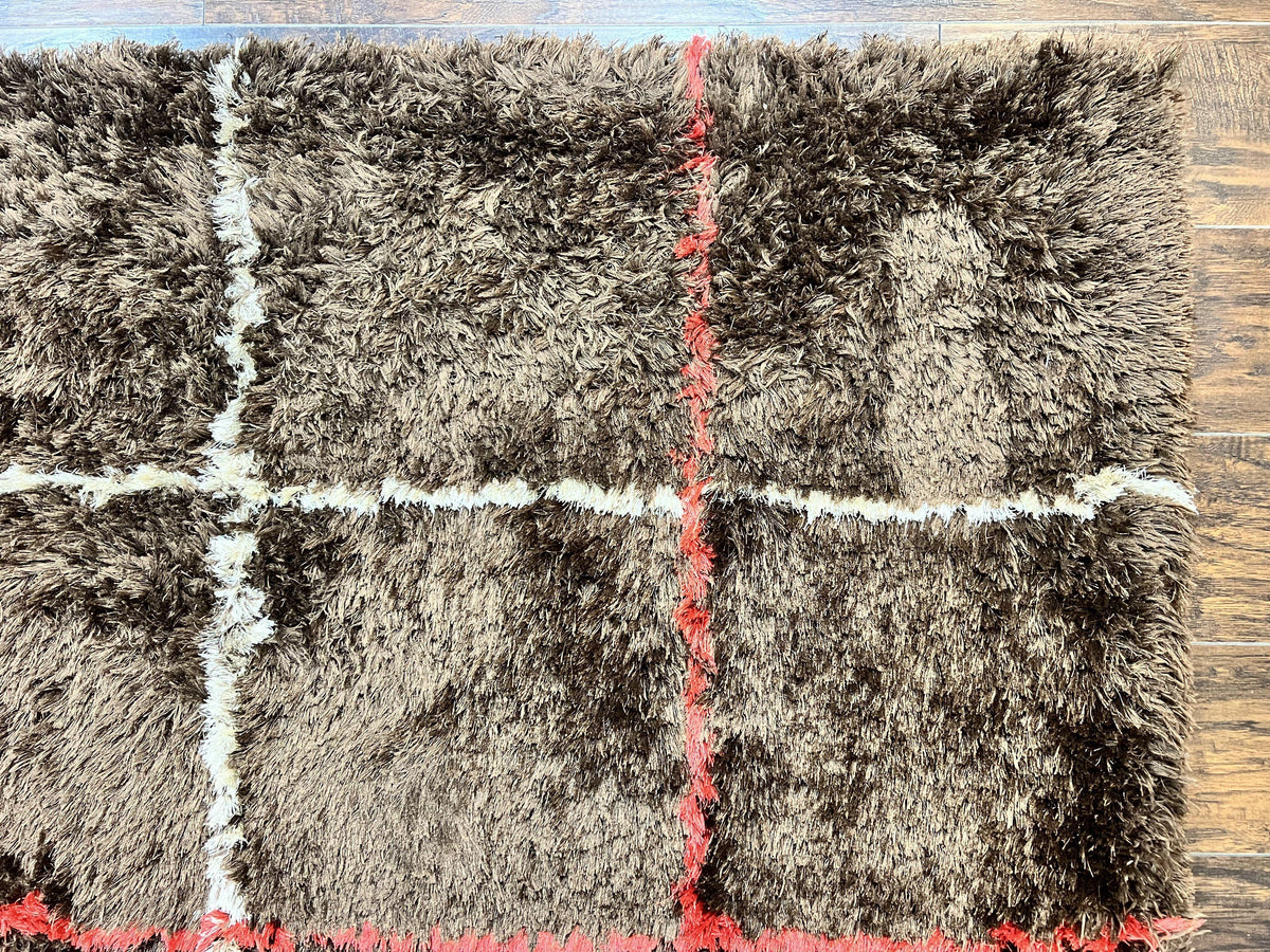 Shag Rug 6x8, Brown, Panel Design - Jewel Rugs, view 8