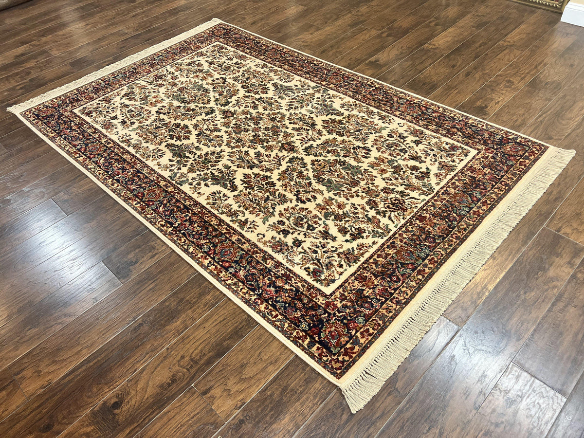 Karastan Rug 5.9 x 9, Ivory Sarouk #760, Wool Vintage Original Collection 700 Series - Jewel Rugs, view 13