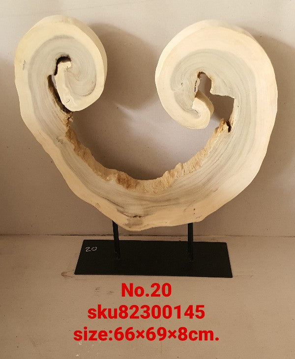 25-30 Inches High Artistic Wooden Slice with Iron Stand Large(Size Vary)