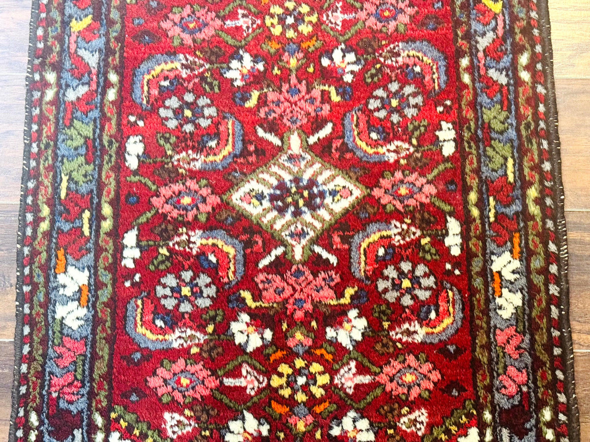 Small Red Persian Tribal Rug 2.6 x 4, Wool Rug, Persian Hamadan Rug - Jewel Rugs, view 5