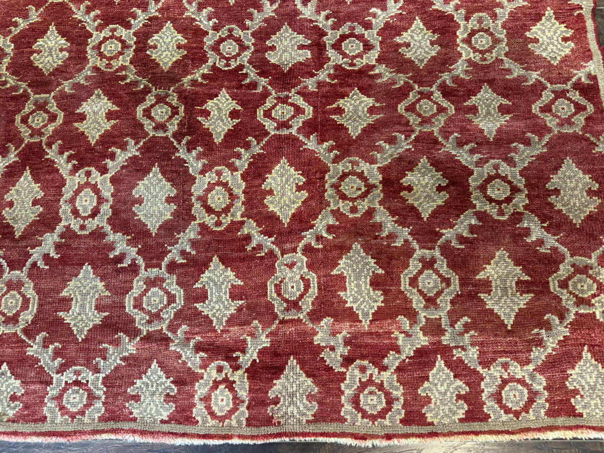 Modern Turkish Oushak Rug 5x8, Brick Red - Jewel Rugs, view 6