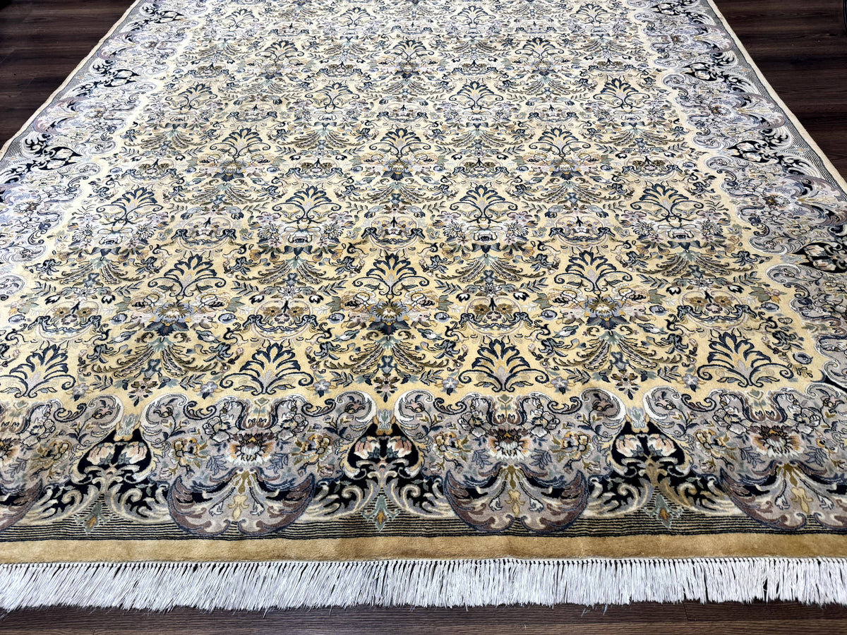 Pak Persian Rug 8x10, Allover Pattern, Fine 225 KPSI, Cream - Jewel Rugs, view 6