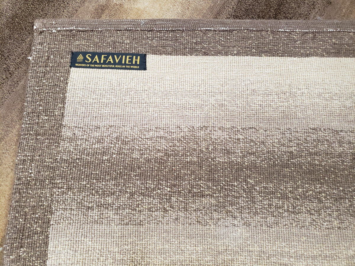 Vintage Safavieh Tibetan Indian Rug 6x9, Nepal Rug, Handmade, Striped Rug, Brown & Beige, 6x9 Oriental Carpet, Wool, Soft - Jewel Rugs, view 10
