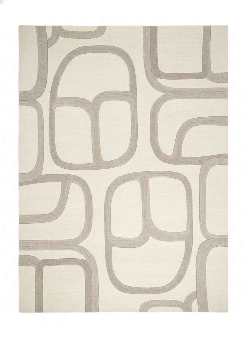 Modern Abstarct Hand Knotted Rug Sample