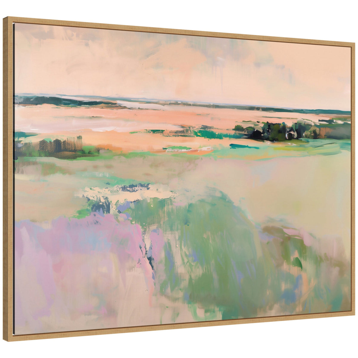 Sylvie Pastel Horizon III Framed Canvas by Amy Lighthall